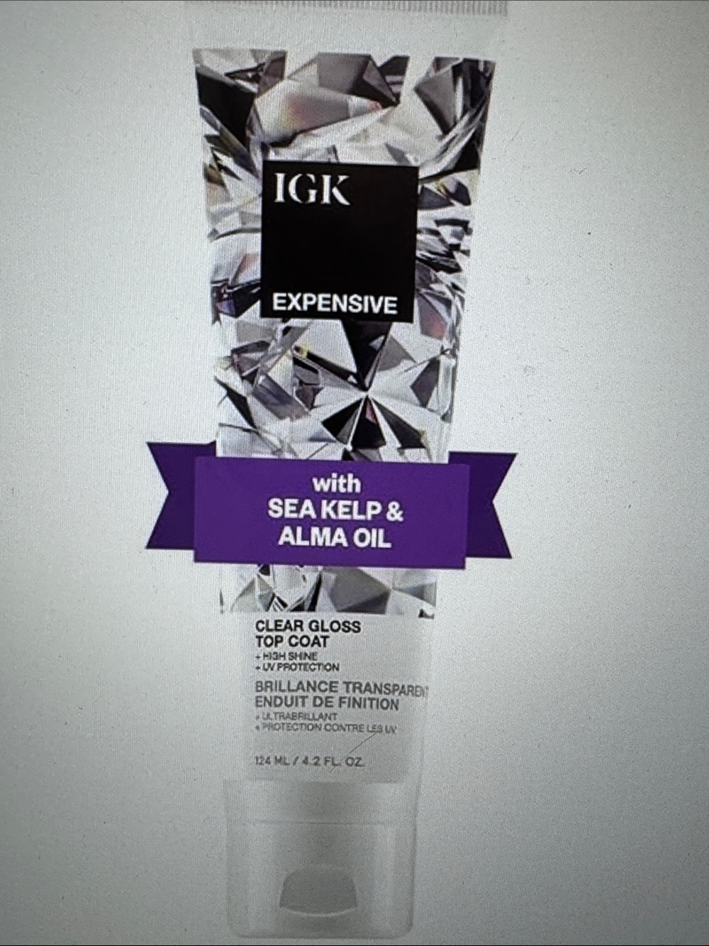 IGK Expensive Clear Gloss Top Coat 4.2 oz